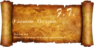 Fazekas Tirzusz névjegykártya